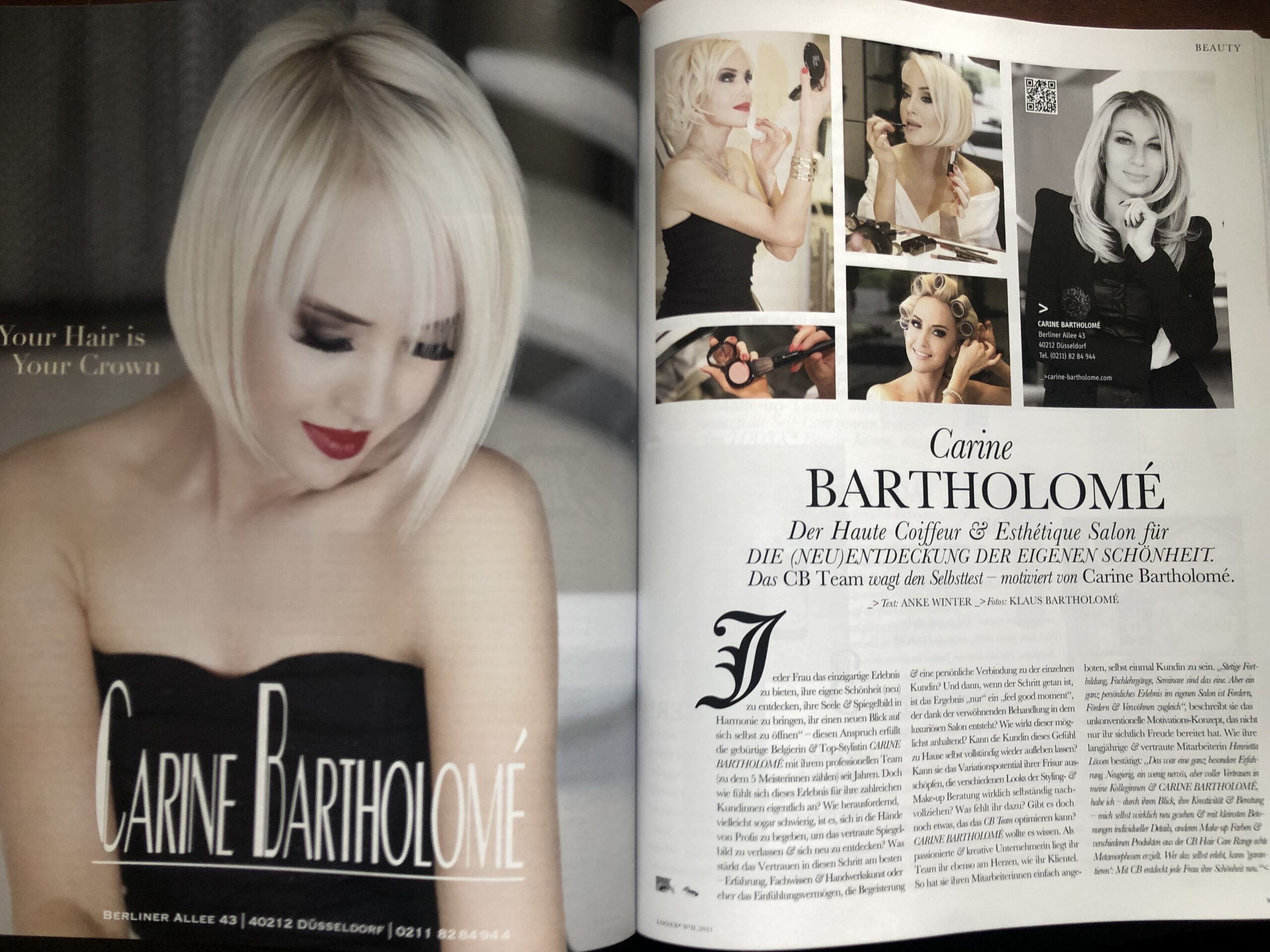 Düsseldorfs Hair & Beauty Hotspot Carine Bartholome im neuen LOOXX Magazin