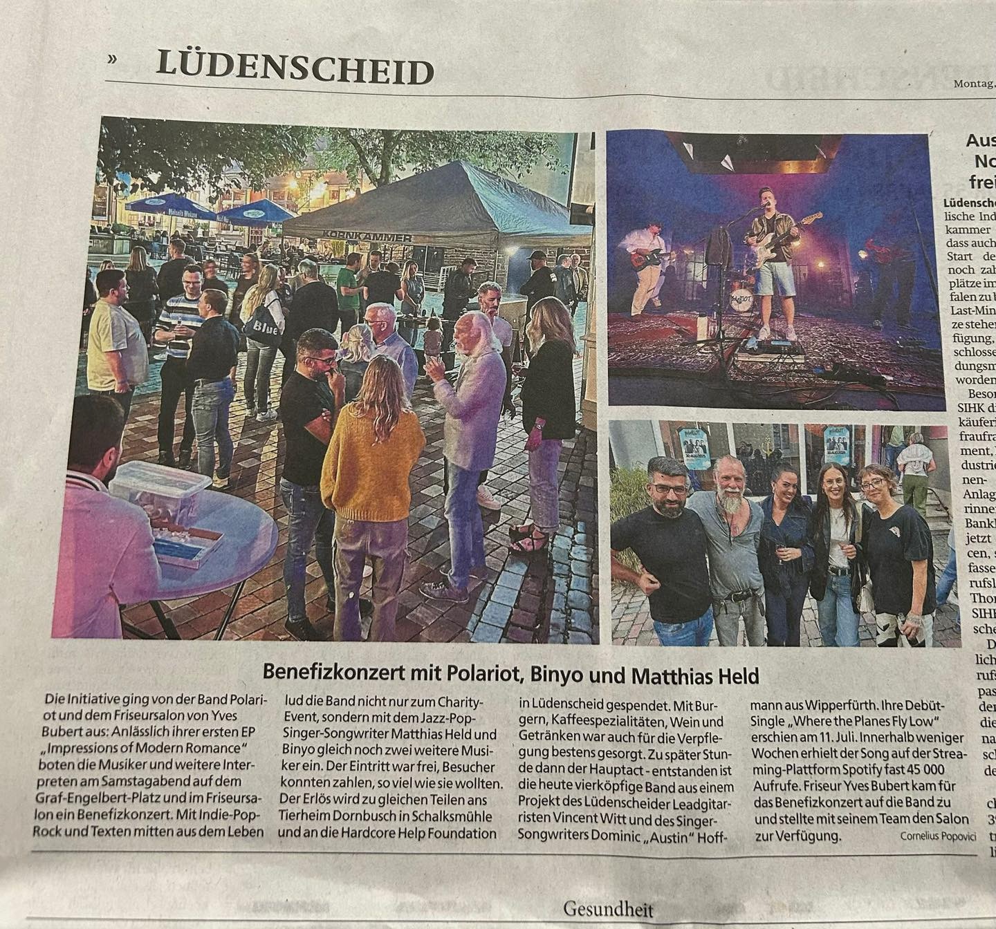 Benefizkonzert bei GEP Yves Bubert in Lüdenscheid