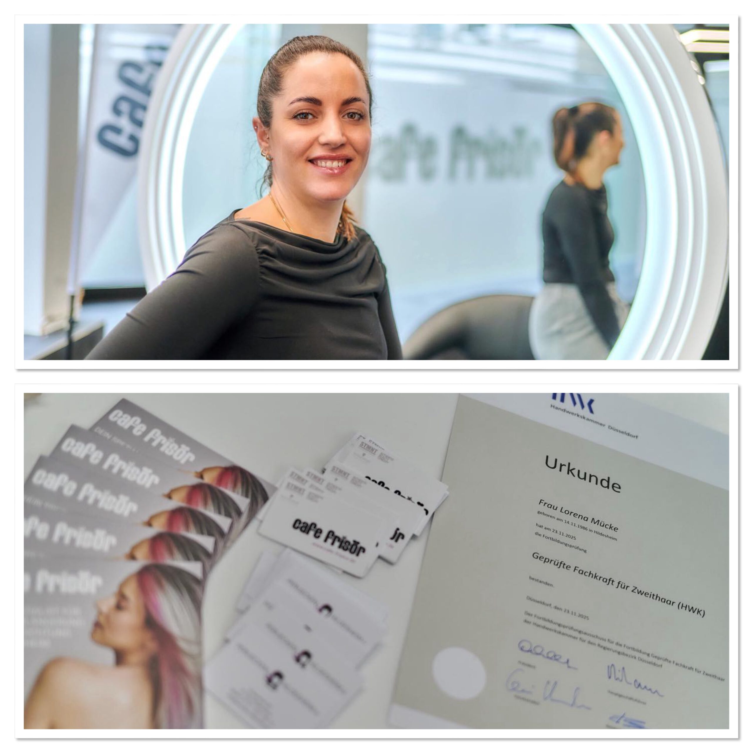 Gratulation an Lorena vom Team Cafe Frisör in Hildesheim